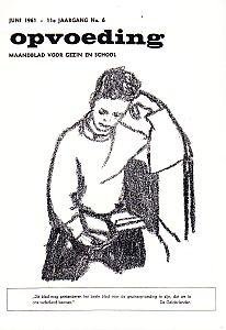 WERKMAN, Fie - Tekeningen van kinderen door Fie Werkman. Verschenen op de omslag van het pedagogisch-psychologisch tijdschrift Opvoeding. Maandblad voor gezin en school tevens gewijd aan de montessori-gedachte in het onderwijs.