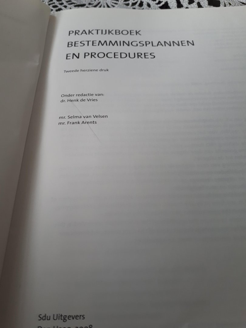 Arents, F. - Praktijkboek Bestemmingsplannen en procedures 2008-2009