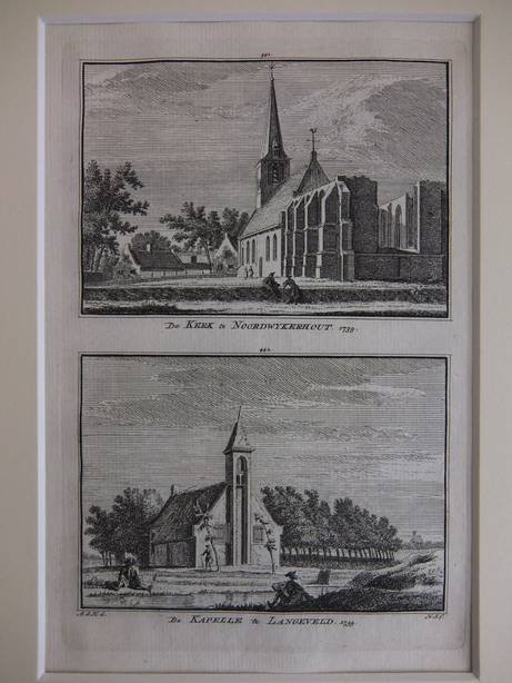 Noordwijkerhout. - De Kerk te Noordwykerhout, 1739/ De Kapelle te Langeveld, 1739.