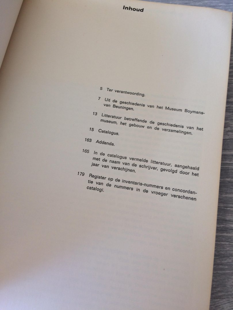 Beuningen - Catalogus schilderijen tot 1800 Museum Boymans  an Beuningen rotterdam
