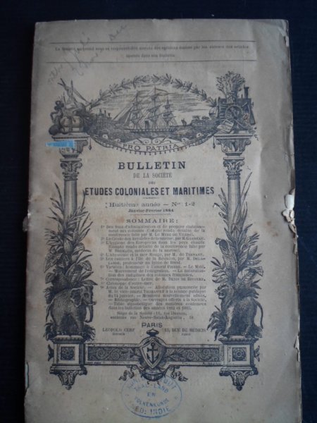  - Bulletin de la Societe des Etudes Coloniales et Maritimes