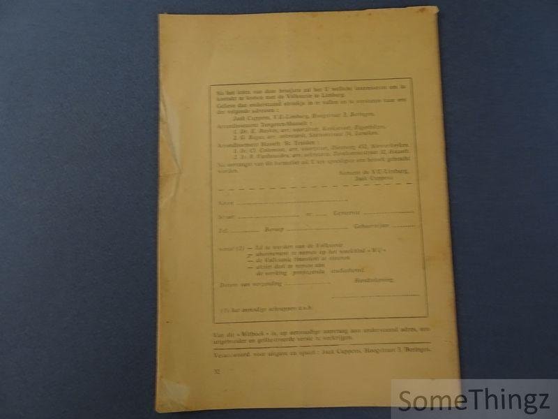 N/A. - Kommissie 'Zwartberg' der Volksunie / jaak Cuppens - Witboek van de Volksunie over Zwartberg