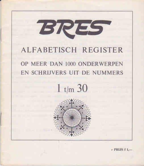 Anoniem - Alfabetisch Register BRES 1 t/m 30