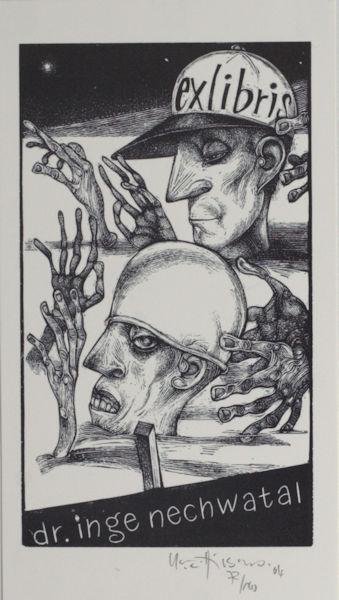 Hirsch, Karl-Georg. - Exlibris voor Dr. Inge Nechwatal.
