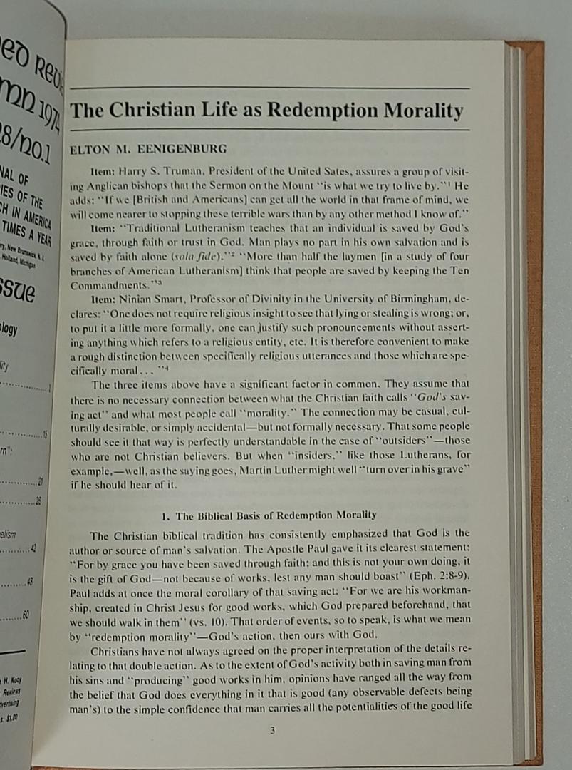 Osterhaven, M.E. - Reformed Review Volume 28 (1974/1975)