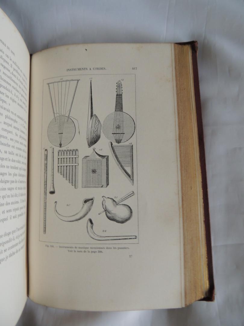 Rambosson, Jean J - Les Harmonies du Son et l'Histoire des Instruments de Musique. Ouvrage illustré de 200 gravures et de 5 planches chromolithographiques.