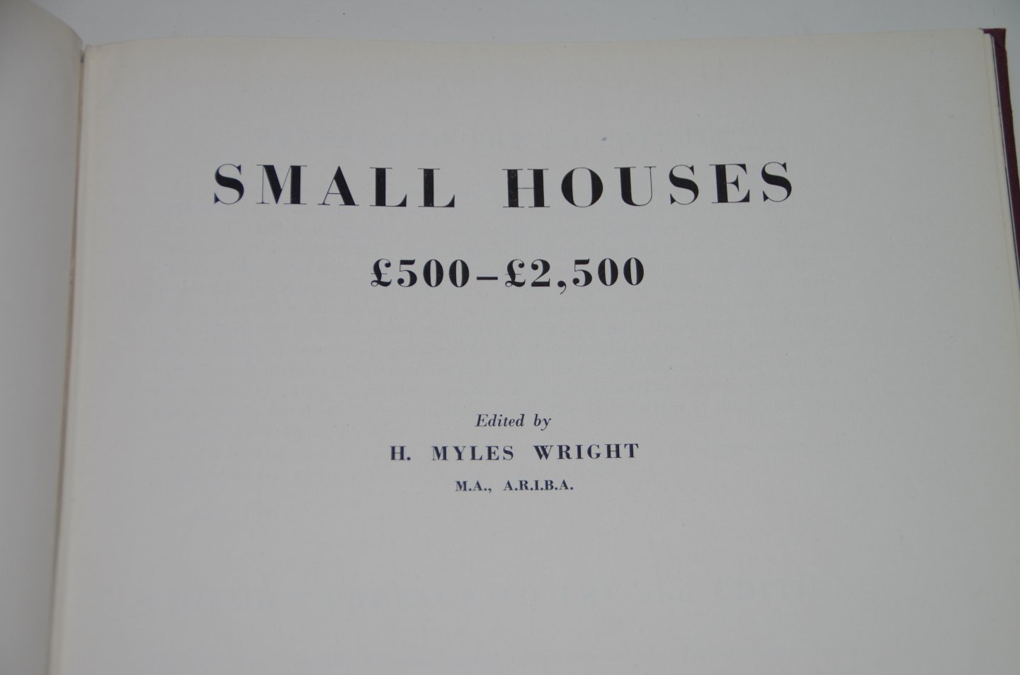 H.Myles Wright - Smaal houses