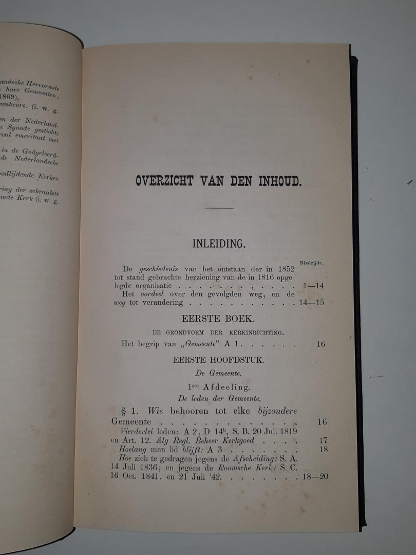 Vos, dr. G.J. - De tegenwoordige inrichting der Vaderlandsche Kerk beschreven en naar de beginselen der gereformeerde kerkenordening beoordeeld