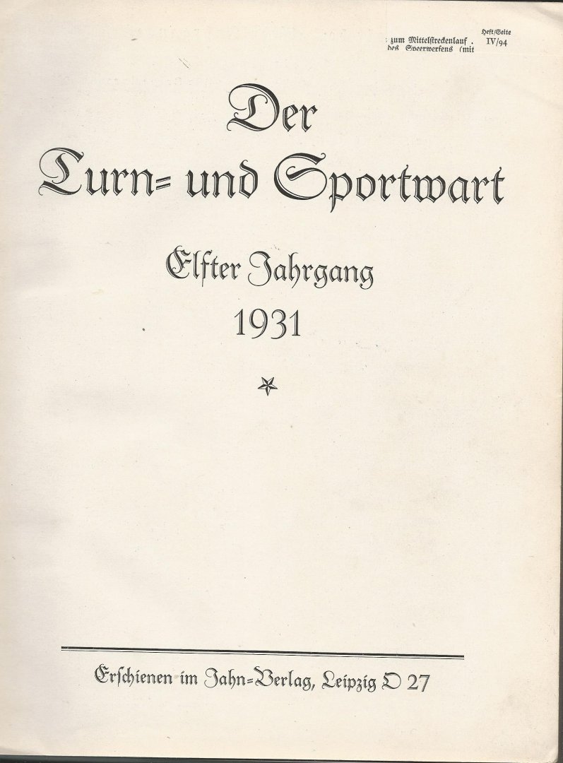  - Der Turn- und Sportwart 11e Jahrgang 1931