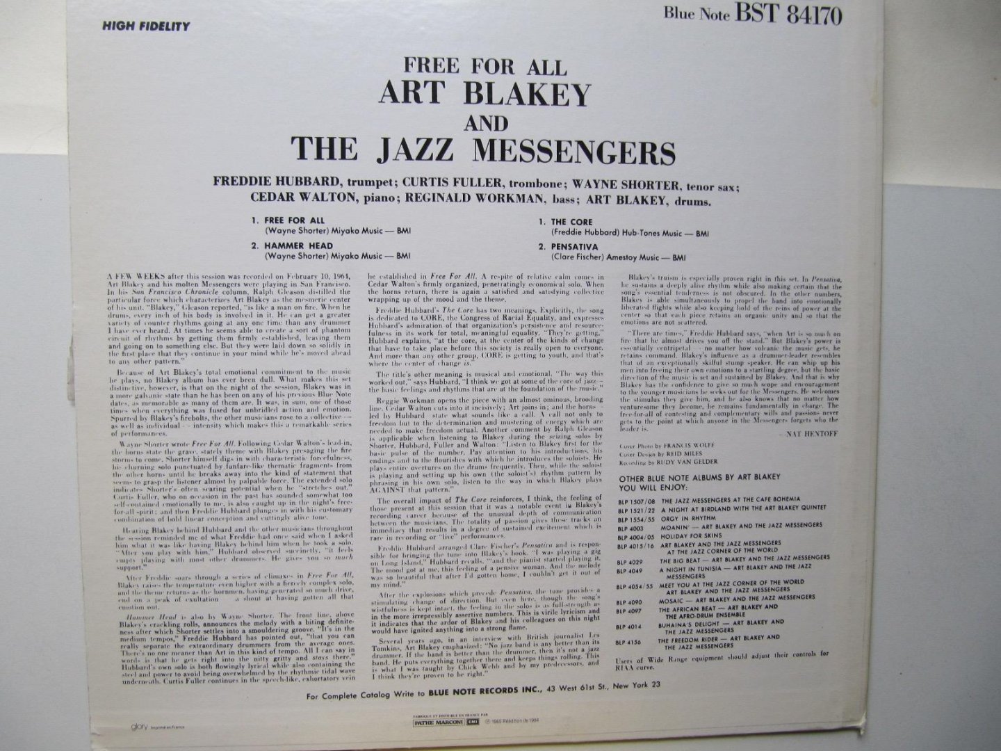 Art Blakey & The Jazz Messengers - Free for All