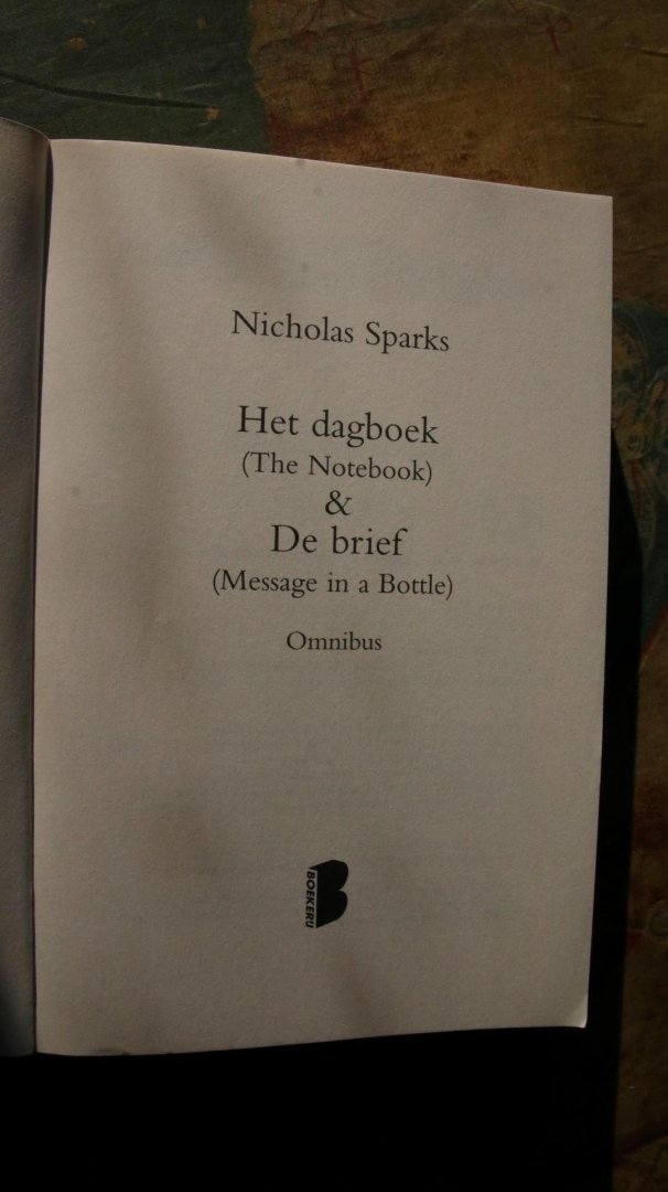 Sparks, Nicholas - Nicholas Sparks Omnibus - Het Dagboek & De Brief