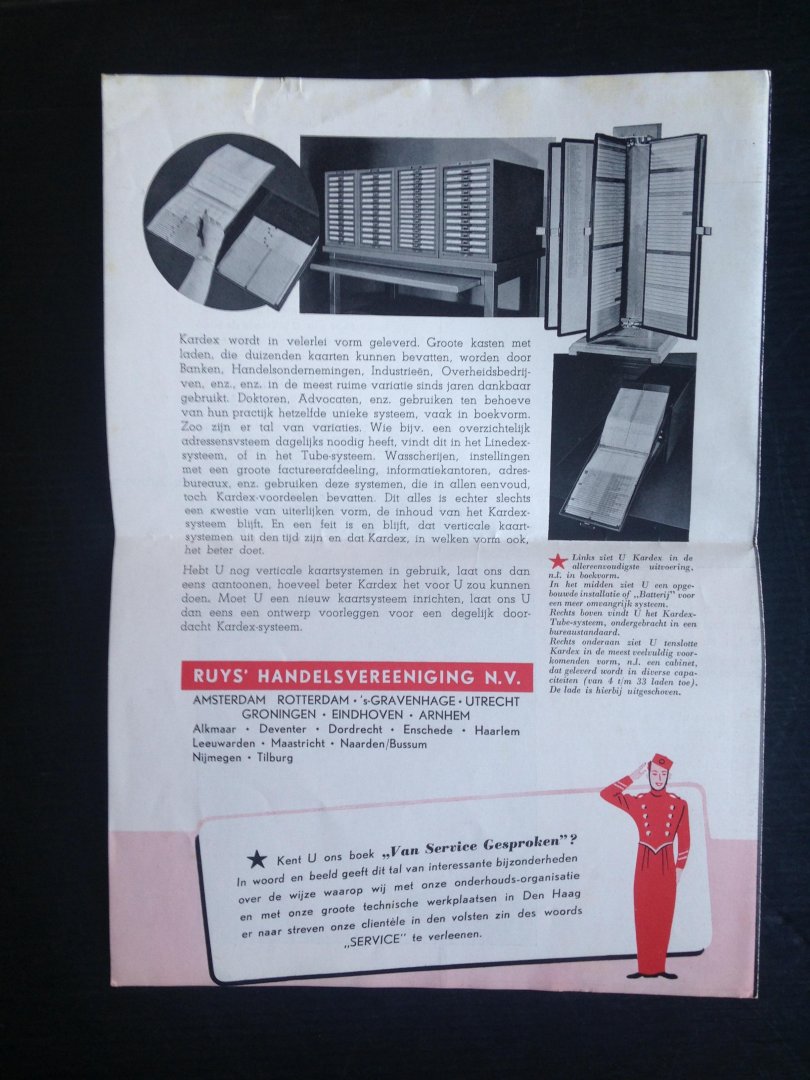 Folder - Kardex, Ruys’ Handelvereeniging NV