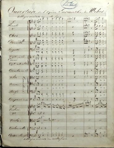 Weber, Carl Maria von: - [Kopistenabschrift] Ouverture de l`Opéra Eurianthe, de Weber