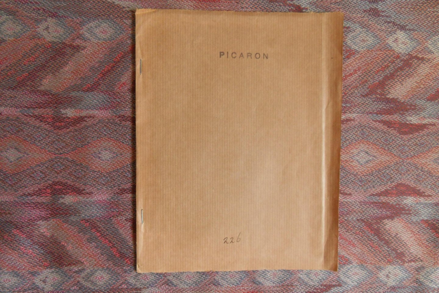 Gadella, Rik (voorwoord). - Picaron Fondslijst 1987. [ Genummerd ex. 226. ],