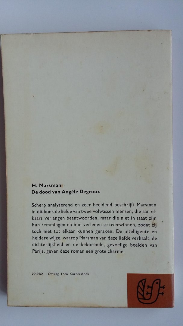 Marsman, H. - De dood van Angèle Degroux