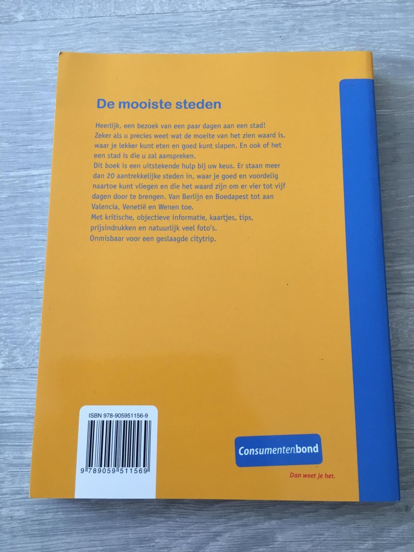 Consumentenbond - De mooiste steden / de keuze van de reisgids