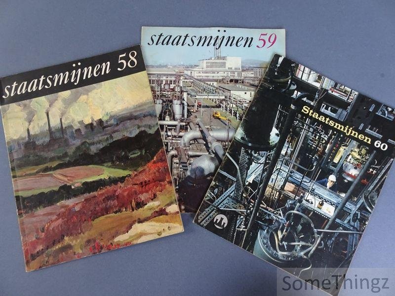 N/A. - Voorlichtingsdienst Staatsmijnen in Limburg. - Staatsmijnen. Enkele aspecten van het Staatsmijnbedrijf. Oktober 1958, N°1 - November 1959, N°2 - December 1960, N°3.