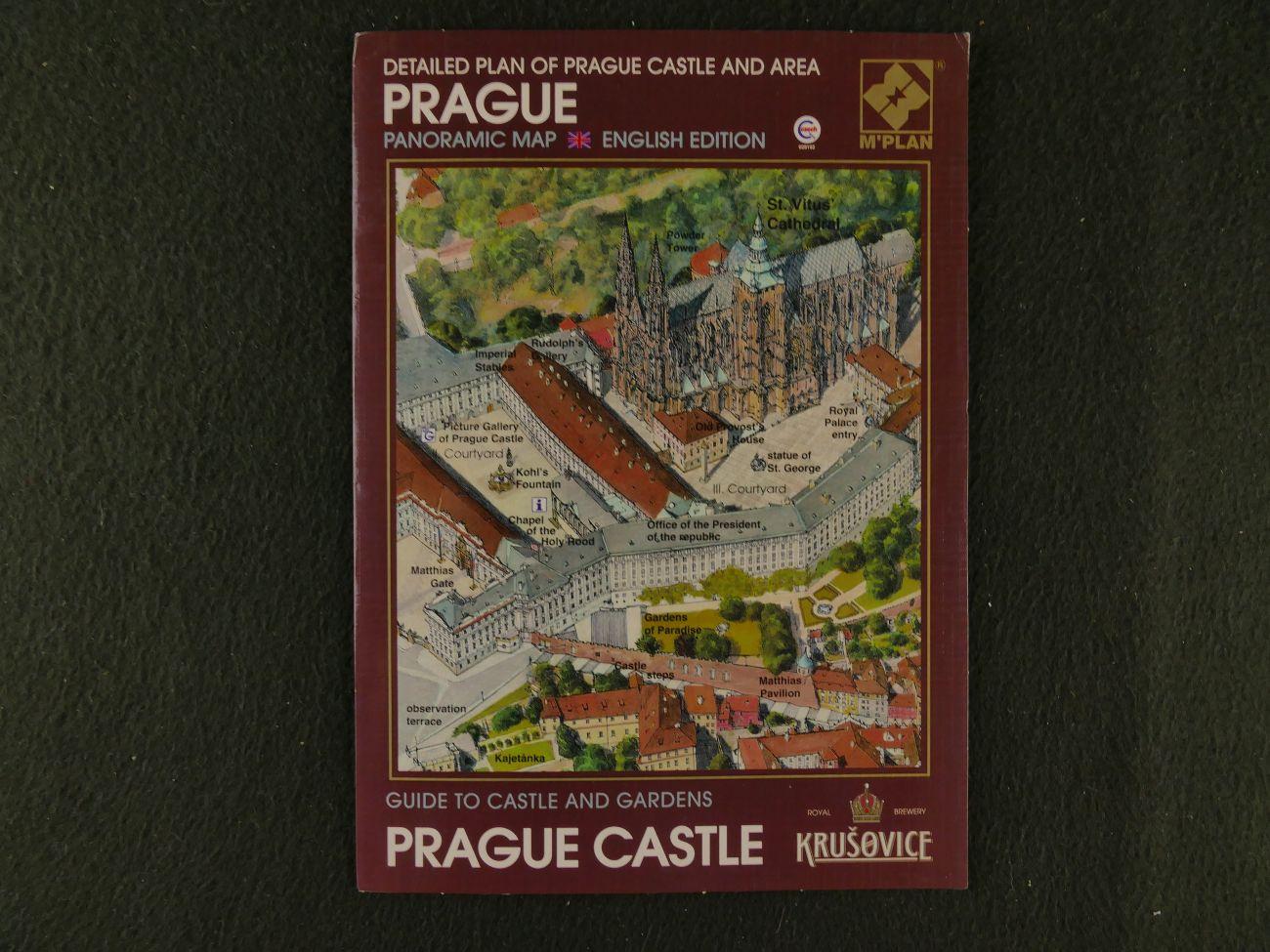 Rimal, Vladimir - Prague panoramic map, detailed plan of Prague Castle and area. Prague Castle. Guide to castle and gardens. (3 foto's)