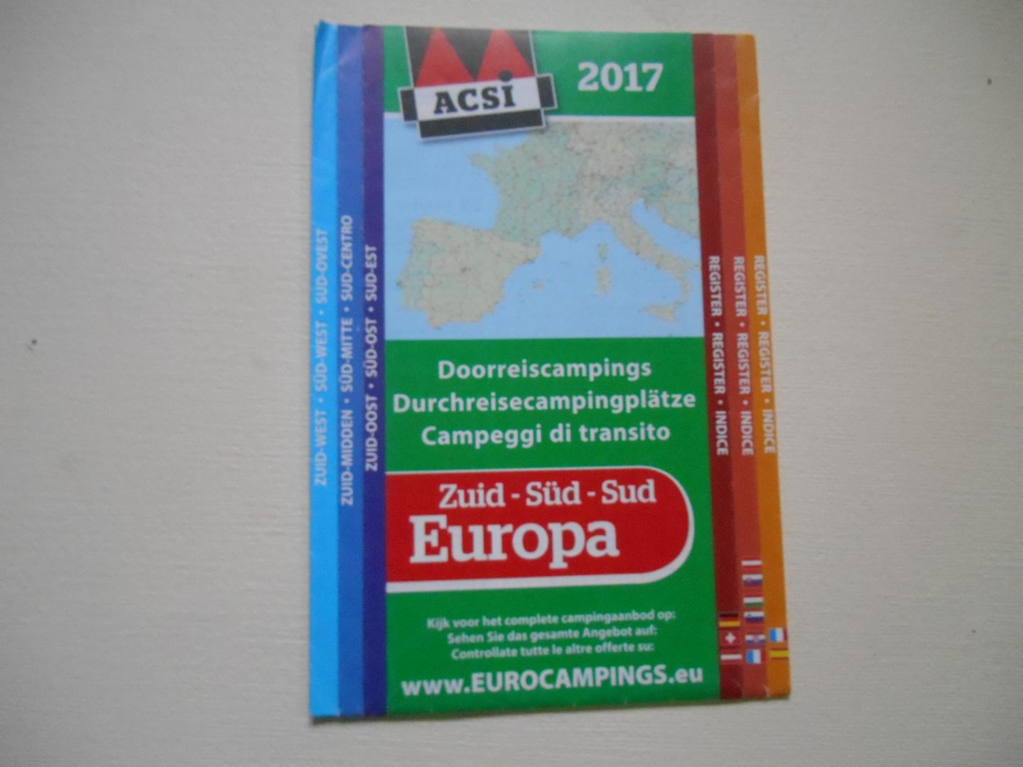  - Acsi 2017 Doorreiscampings Zuid Europa