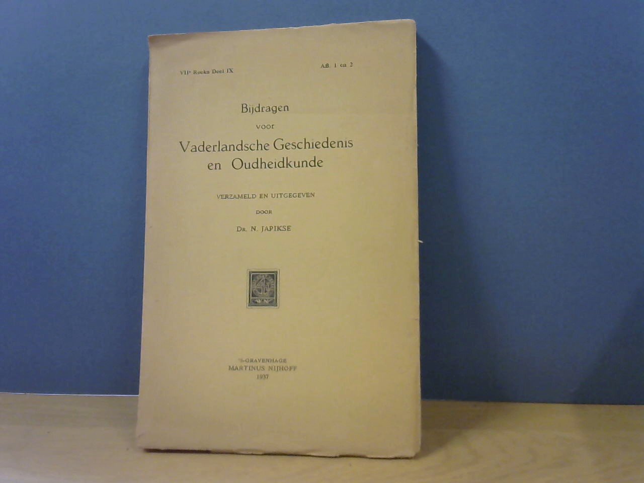 Japikse, Dr. N. - Bijdragen voor Vaderlandsche Geschiedenis en Oudheidkunde
