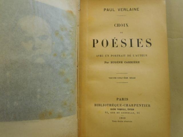 Verlaine Paul - Choix de Poesies - par Eugene Carriere -