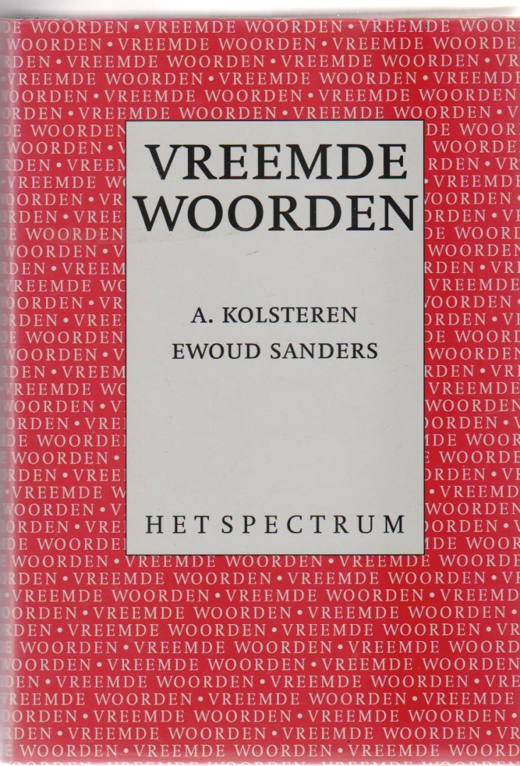 Kolsteren,A.& Ewoud Sanders - vreemde woordenboek