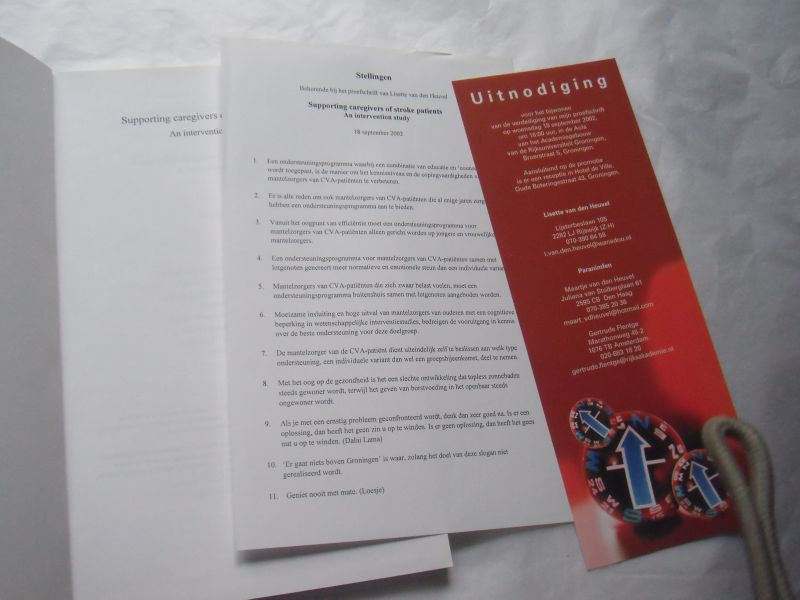 Heuvel, L. van den - Supporting caregivers of stroke patients