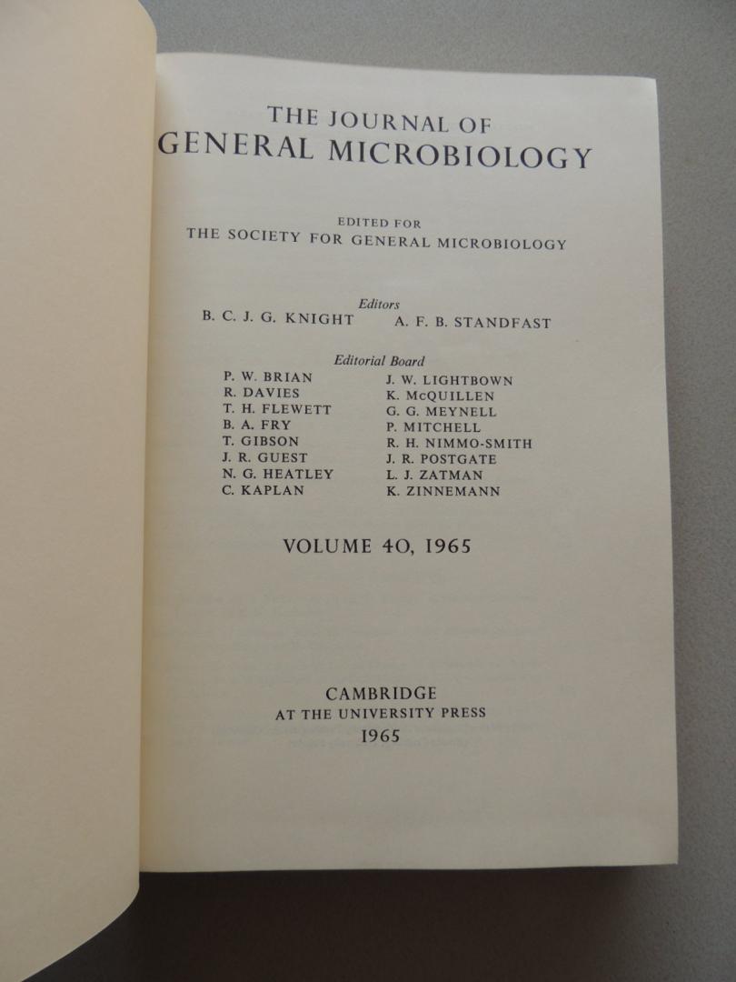 Knight B.C.J.G. - Miles A.A. - Journal of general microbiology