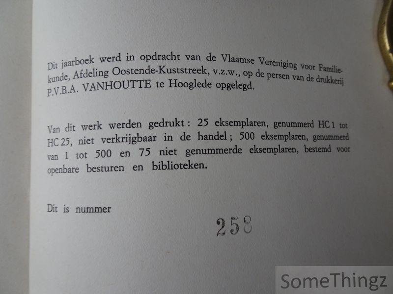 N/A. - Ostendiana II, 1975. Jaarboek van de Vlaamse Vereniging voor Familiekunde Afdeling Oostende-Kuststreek.