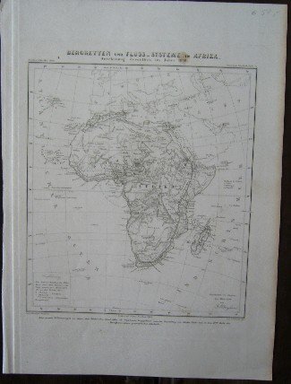 antique map (kaart). - Afrika (Map of Africa).