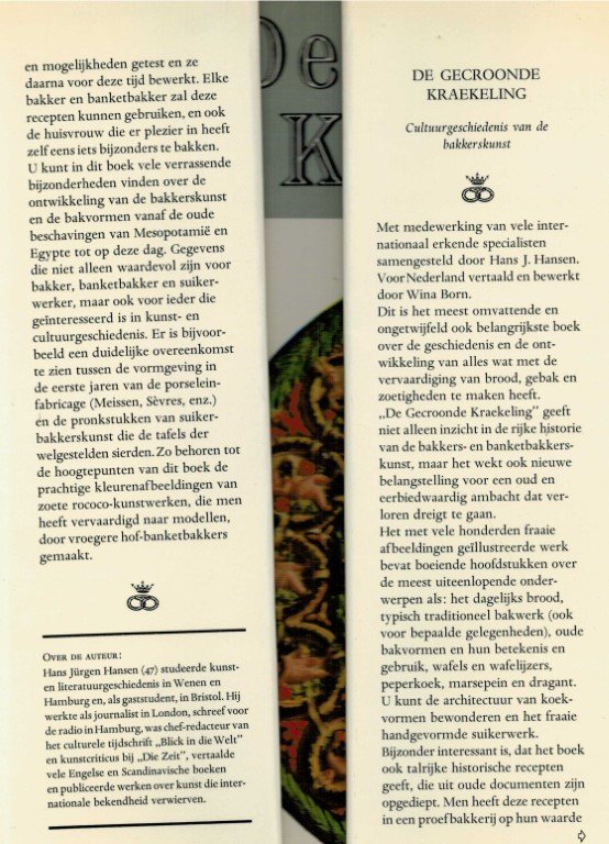 Hansen, Hans Jürgen (samenstelling); Born, Wina (Nederlandse bewerking) - De gecroonde kraekeling. Cultuurgeschiedenis van de bakkerskunst. 