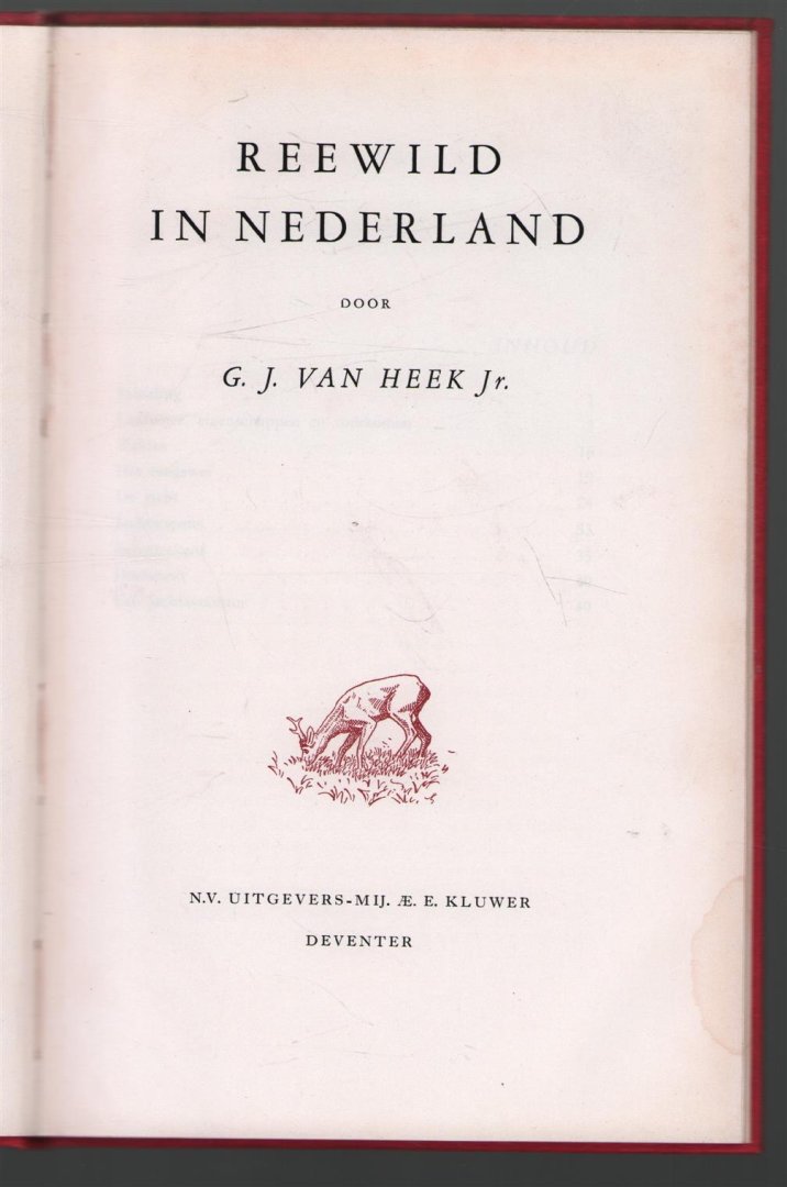 G J van Heek - Reewild in Nederland
