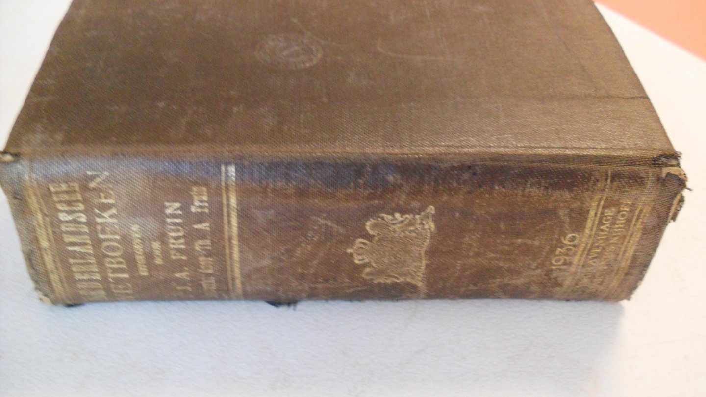 Fruin Mr. J.A. hoogleeraar te Utrecht ( uitgegeven door ) - De Nederlandsche Wetboeken  zooals zij tot op 1 januari 1936 zijn gewijzigd en aangevuld