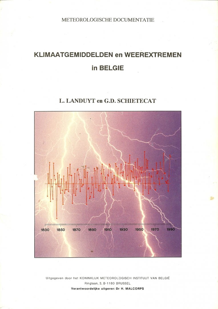 Landuyt, L / Schietekat, G D - Klimaatgemiddelden en weerextremen in België