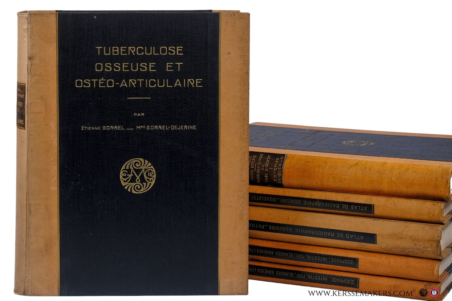 Duval, P. / J. Gatellier / G. Haret / A. Dariaux / Jean Quénu / Etienne Sorrel / Sorrel-Dejerine / and others - Atlas de Radiographie Osseuse. I. Squelette Normal. Deuxième édition. II. Pathologie. I. Lésions Traumatiques. II. Lésions non Traumatiques. [ 2 volumes ] & Tuberculose Osseuse et Ostéo-Articulaire & Radiologie Clinique du Tube Digestif. 1. E...