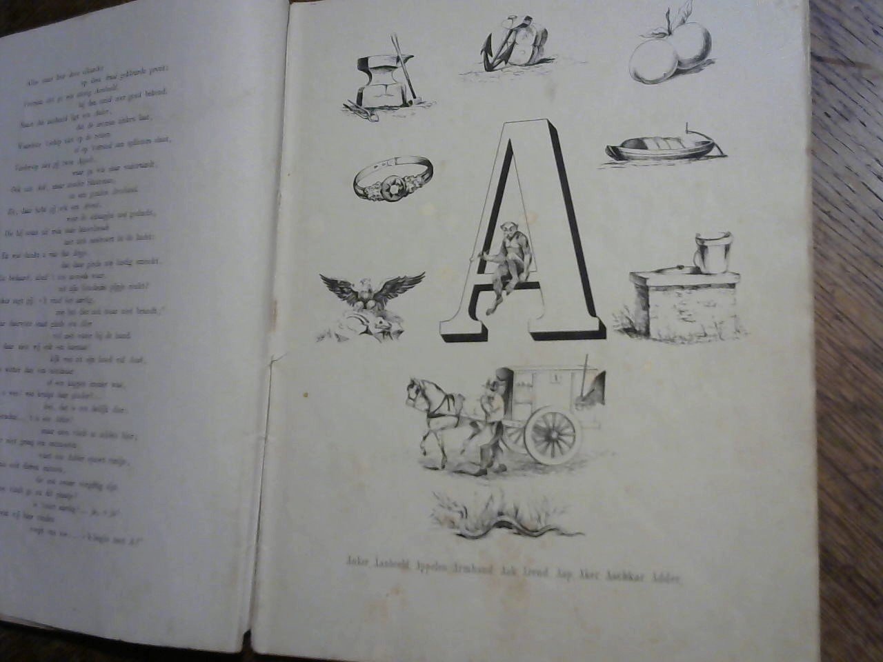 Schenkman J. met ontwerp tekeningen A.B.H. Braakensiek - Arlequin's Bont - A-B- Boek, met zwart/wit litho's,( zeer veel afbeeldingen per letter pagina)