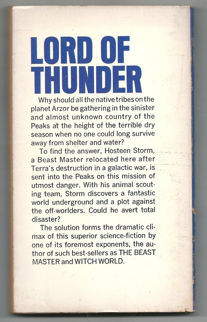 Norton, Andre - Lord of thunder