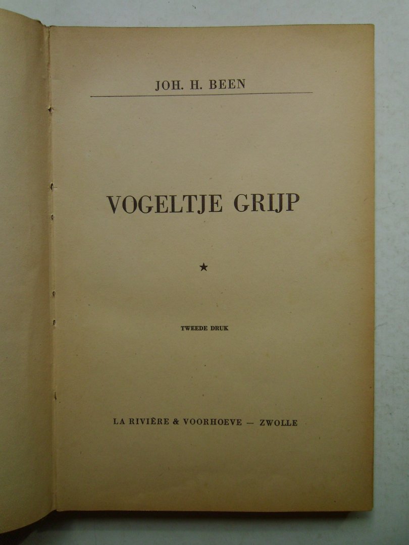 Been, Joh. H. - Vogeltje Grijp