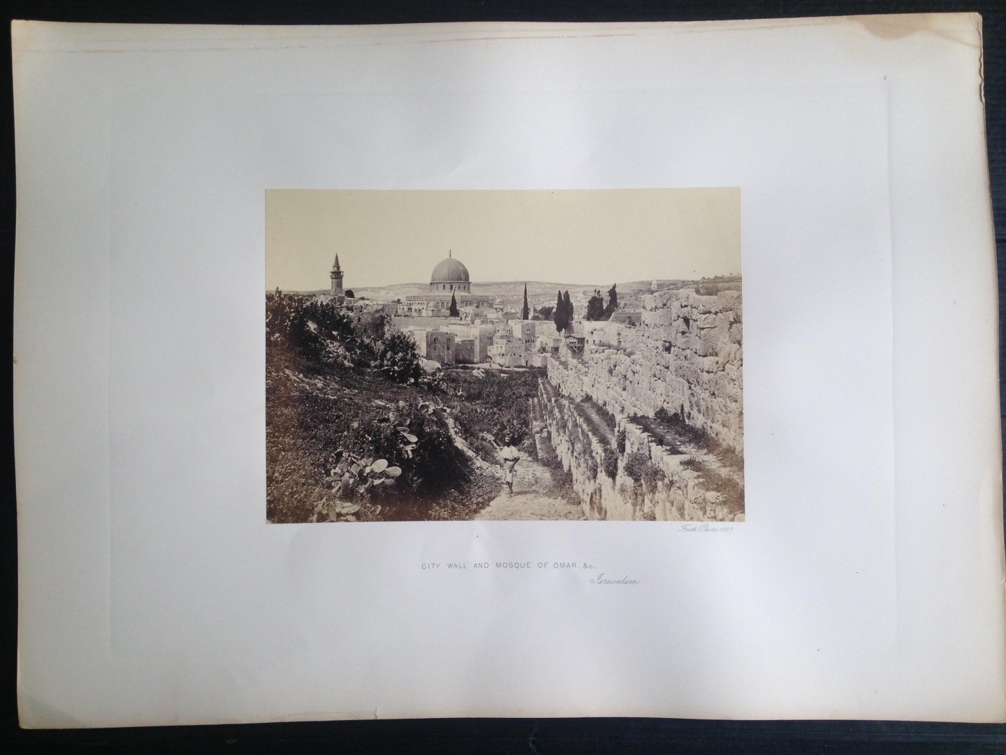 Frith, Francis - City Wall and Mosque of Omar & c, Jerusalem, Series Egypt and Palestine