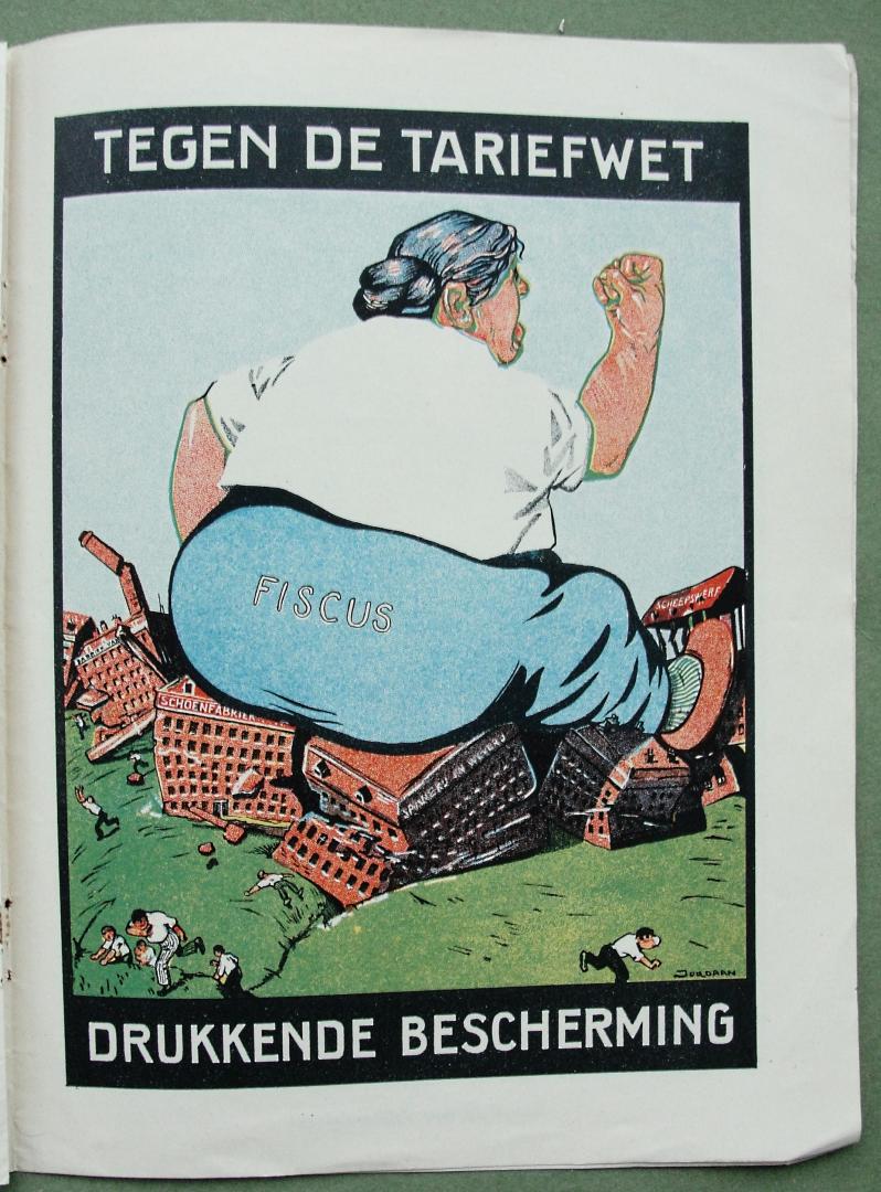 Leo Jordaan (1885-1980), Louis Raemaekers (1869-1956) (tekeningen) - Plaatjes en staatjes ter toelichting van de Tariefwet Kolkman