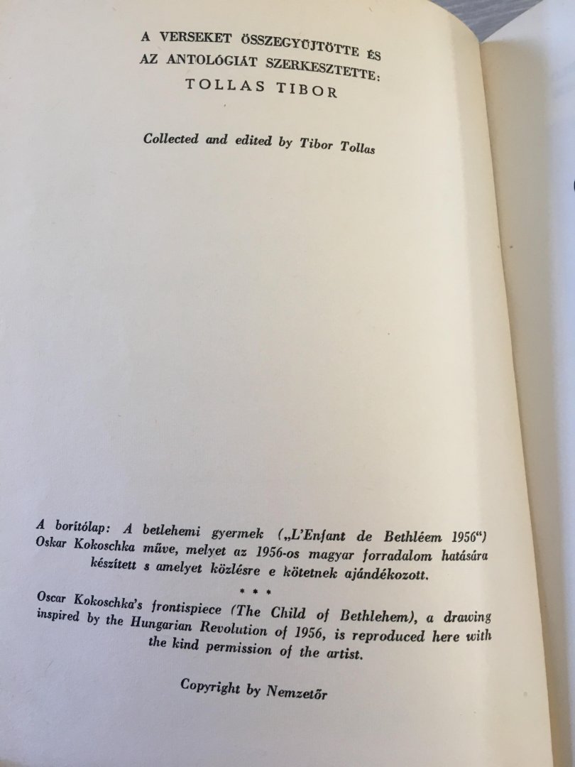 Tollas, Tibor (Collected & edited) - Gloria Victis Az 1956-OS Magyar Szabadsagharc Koltoi Visszhangja a Nagyvilagban A Verseket Osszegyujtotte es az Antologiat Szerkesztette: Tollas Tibor. The Response of Poets Throighout the World to the Hungarian Fight for Freedom of 1956