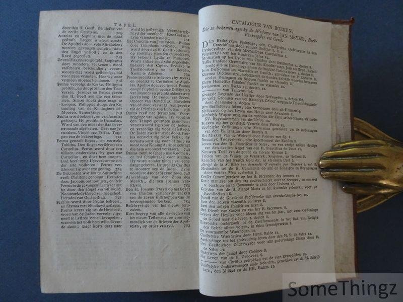 N/A. - HH.Vaders en andere geestelyke schrijvers. - Historie van het Oud en Nieuw Testament, met christelyke en stichtbaere bemerkingen, Getrokken uit de HH.Vaders en andere geestelyke schrijvers, Zeer tot nut en dienstig voor de Geloovige. [Inclusief 2 uitslaande kaarten.]