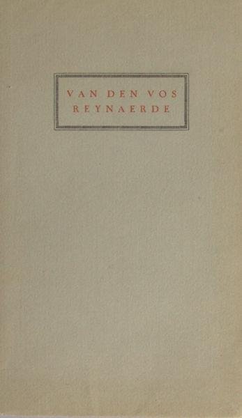 Hellinga, W.Gs. (tekstverzorging). - Van den vos Reynaerde.