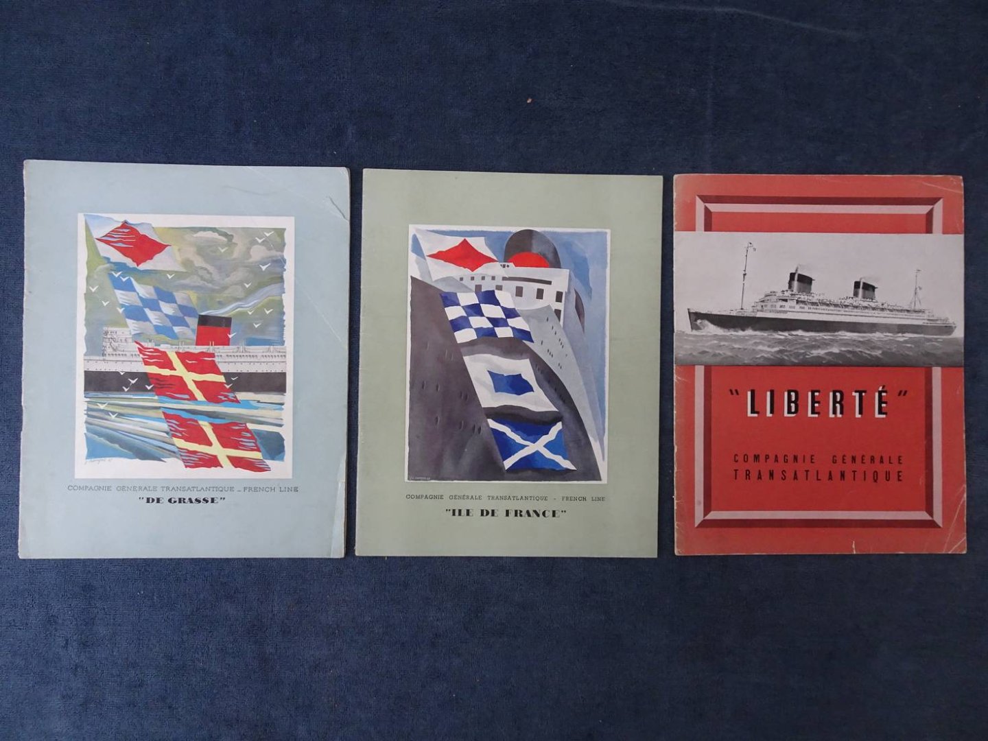 N.n.. - Compagnie Générale Transatlantique. "Liberté", "Ile de France" and "De Grasse".