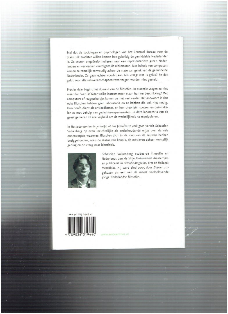 Valkenberg, Sebastien - Het laboratorium in je hoofd / of hoe filosofen te werk gaan