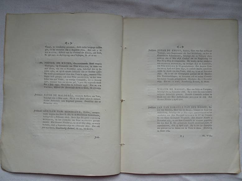 N.n.. - Lyst der Edele Mogende Heeren Gecommitteerde Raaden van Zeeland, sedert de opregting van het collegie in het jaar 1578, en der Ministers van die provintie.