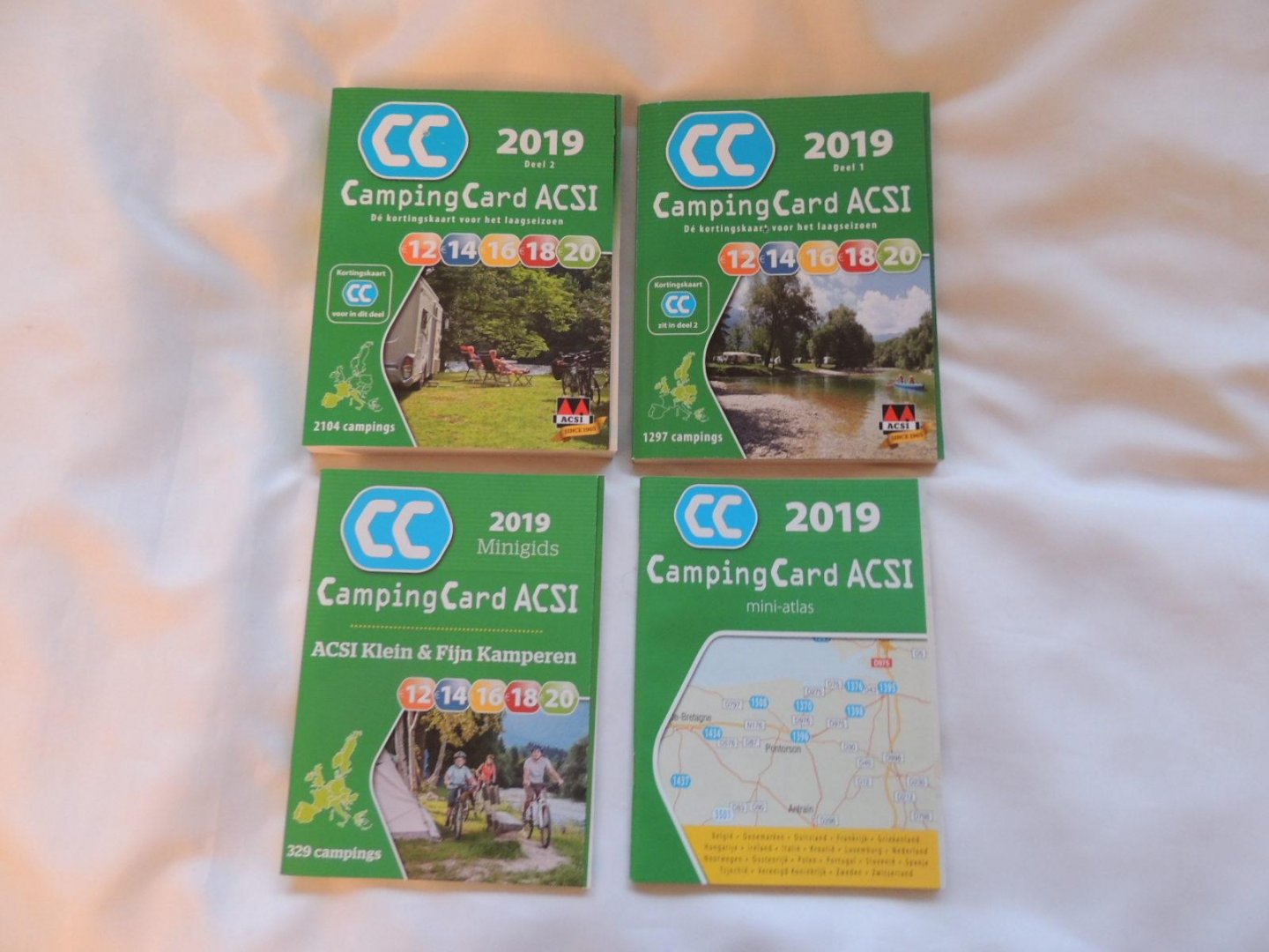  - CampingCard ACSI 2019 Deel 1 - 2 en Minigids klein & fijn kamperen - en Mini atlas - Camping Card