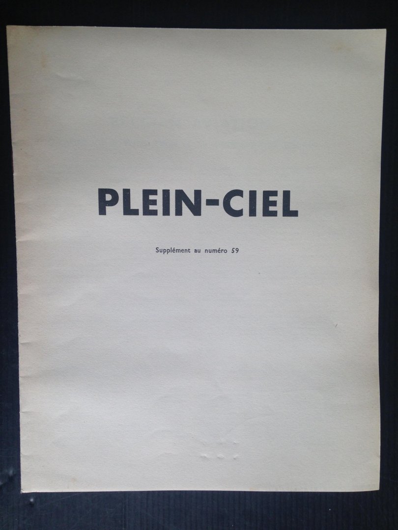  - Supplement 59 bij Journal Plein Ciel, Revue Bimestrielle d?Aviation
