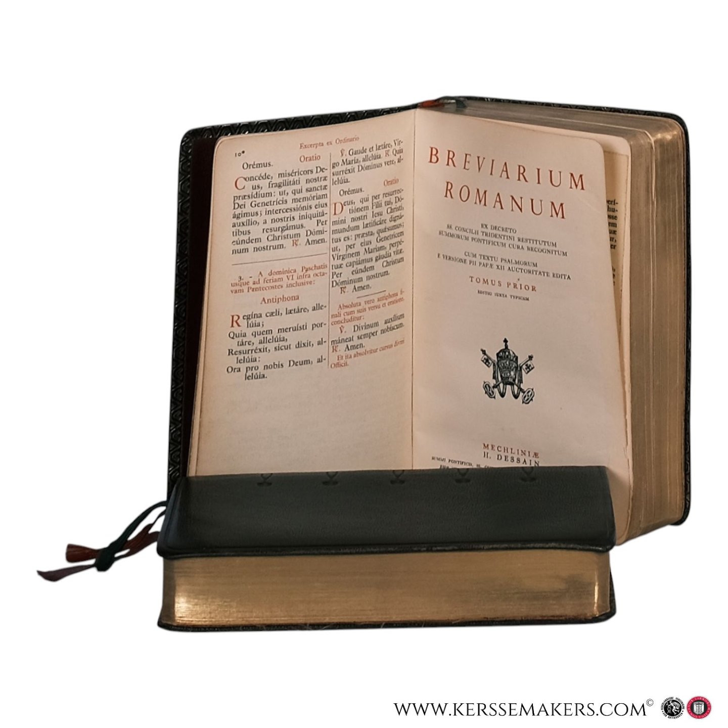 Breviary - Breviarium Romanum: - Breviarium Romanum. Ex decreto SS. Concilii Tridentini Restitutum Summorum Pontificum Cura Recognitum. Cum textu psalmorum e versione PII Papae XII auctoritate edita. (complete in 2 volumes). Pars Prior - Pars Altera.
