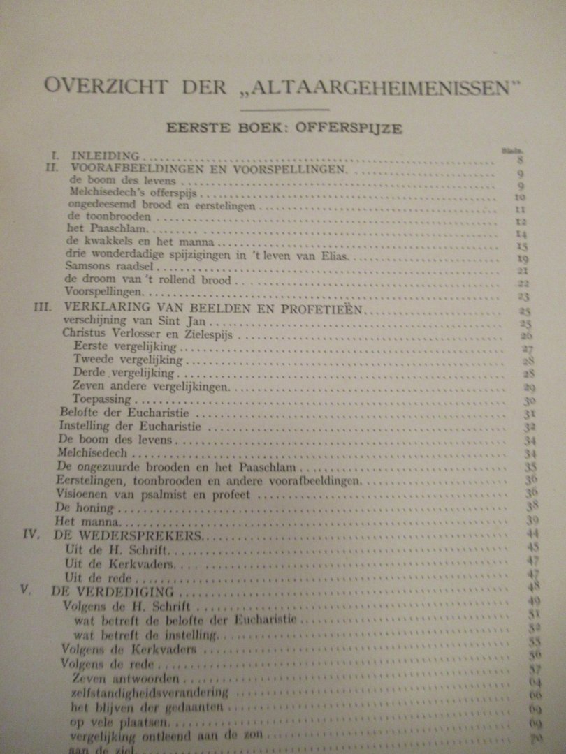 Zeij S.J., Jac. J. - Vondel's Altaargeheimenissen in dertien lezingen